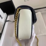 Gucci GG Marmont Matelassé Leather Super Mini Bag Navy White