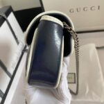 Gucci GG Marmont Matelassé Leather Super Mini Bag Navy White