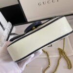 Gucci GG Marmont Matelassé Leather Super Mini Bag Navy White