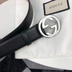 Gucci Leather belt with interlocking G